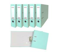 Pack of 5 A4 Pastel Green Paperbacked Lever Arch Files by Janrax