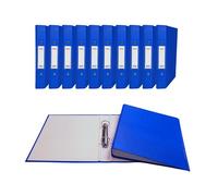 Pack of 5 A5 Small Blue Paper Over Board Ring Binders by Janrax