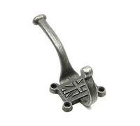 Pack of 5 - Antique Cast Iron Union Jack Coat Hooks 125mm