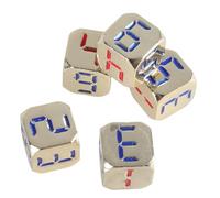 Pack Of 5 Assorted Color Rounded Corner 13mm Dices Cubes With Large Number Kids Alloys 6 Sided Educational Set Math Teaching Set