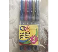 Pack of 5 Assorted Colour Glitter Gel Pens.