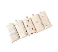 Pack of 5 Baby Care Bibs Cotton Burp Cloths Reusable Face Towels Soft Absorbent Saliva Towel for Daily Use