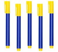Pack of 5 banknote checker pen, counterfeit money tester pen, counterfeit money pen, pen for detecting counterfeit banknotes, tester for euro, US dollar, pounds, yen and won