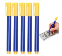 Pack of 5 Banknote Checker Pen, Money Tester Pen as Money Tester, Portable Banknote Checker Pen, Counterfeit Marker, General Counterfeit Checker Pen, for US Dollar, Euro, Pound, Yen, Won Us