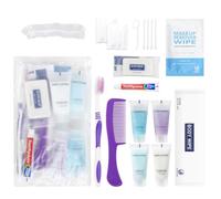 Pack of 5 Basic Toiletry Kits, Individually Packed, Personal Hygiene Kit Bulk Homeless Care Package Supplies, Travel Size Convenience Kits Suitable For Hotel, Home, Camping, Travel