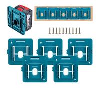 Pack of 5 Battery Holders for Bosch/Makita 18 V Battery Wall Mount for BL1860 BL1850 BL1840 BL1830 Battery with 10 Screws, No Battery