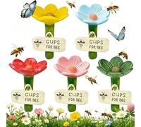 Pack of 5 Bee Drinks, Bee Drinkers for the Garden, Ceramic Bee Drinks, Bee Drinks, Flower for Bees, Butterflies, Pollinators, Garden, Patio, Balcony Decoration