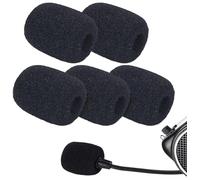 Pack of 5 Black Pop Protection Headphones Microphone Foam Spit Protection Windscreen for Stage Performance Meetings