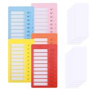 Pack of 5 Blank To Do List Boards, Movable Slider To Do List Children, Robust Checklist Boards with 10 Sheets Blank Card