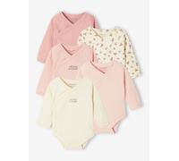 Pack of 5 Bodysuits for Newborns pale pink
