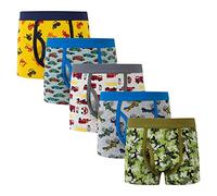Pack of 5 Boys Underwear, Toddler Kid Boy Soft Cotton Boxer Briefs Multipack Trunk Shorts Size 2-12 Years