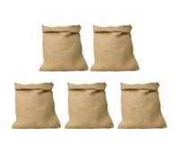 Pack of 5 Burlap Potato Bag - Natural Jute Vegetable, Storage Breathable Grains Fruit Food Container, Multipurpose Sandbags | Winter Protection For Plants, Fun Racing Sacks For Kids & Adults Aesthetic