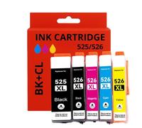 Pack of 5 Canon PGI-525 CLI-526 Compatible Cartridges for PIXMA IP 4850, IP 4900, iP4950, iX6500, iX6550, MG5100, MG5140, MG5150, MG5200, MG5250, MG5350 Printers MG61500 , MG6250, MG8150, MG8250,
