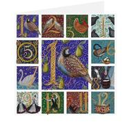 Pack of 5 Charity Christmas Cards - 5 Stunning Artistic Cards From The Twelve Days of Christmas, Partridge in a Pear Tree by Catherine Rowe 8840