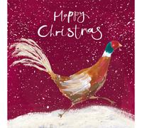 Pack of 5 Cheerful Pheasant Childline Charity Christmas Cards