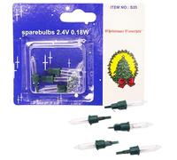 Pack of 5 Clear Spare Push in Fairy Bulbs 2.4v 0.18w 0.075a (S35)