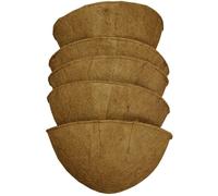 Pack of 5 Coco Wall Basket Garden Planter Liners (50cm) - Pre-shaped, Durable Coir Fibres for Free-Drainage