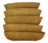 Pack of 5 Coco Wall Trough Garden Planter Liners (60cm)