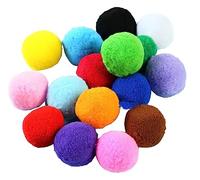 Pack of 5 Colourful Large Pompoms, Diameter 5 cm Pompoms for Crafts, Elastic Pompoms Plush Balls, Pompoms Balls for Easter, Christmas, Birthday Pompoms for DIY Creative Crafts, Mixed Colours