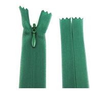 Pack of 5 Concealed No.3 Invisible Nylon ZIPS *19 Colours * 8 Sizes * Closed END Zip Sewing Repairs (Green NZ258, 12 Inch)