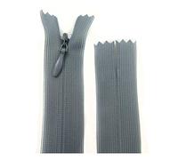 Pack of 5 Concealed No.3 Invisible Nylon ZIPS *19 Colours * 8 Sizes * Closed END Zip Sewing Repairs (Grey NZ316, 16 Inch)