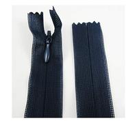 Pack of 5 Concealed No.3 Invisible Nylon ZIPS *19 Colours * 8 Sizes * Closed END Zip Sewing Repairs (Navy NZ330, 14 Inch)