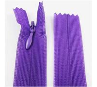 Pack of 5 Concealed No.3 Invisible Nylon ZIPS *19 Colours * 8 Sizes * Closed END Zip Sewing Repairs (Purple NZ170, 6 Inch)