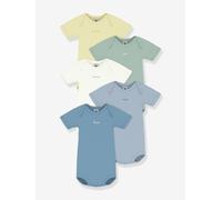 Pack of 5 cotton bodysuits Petit Bateau white