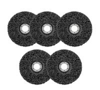 Pack of 5 CSD Disc Sanding Disc 115 mm, Cleaning Disc Set, Coarse Cleaning Disc Nylon Fabric Disc Paint Removal Rust for Angle Grinder (Black, 115 x 22 mm)