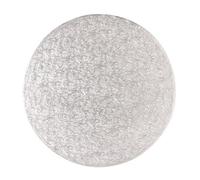 PACK OF 5 - Culpitt 10'' Round Cake Drum/Board - 13mm Thick - Silver Foil Covered
