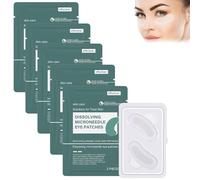 Pack of 5 Dissolving Microneedle Eye Patches,Nano Microneedle Patch with Peptides,Hyaluronic acid,Glycerin,Anti Wrinkle Pat-ches,Micro Needle Patches for Dark Circles & Puffy Eyes