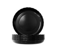 Pack of 5 Durable Black Plant Pot Saucers, Round Flower Pot Flowerpot Saucer Plastic Plant Trays Containers Plant Plate Pots for Indoor Household Outdoor Garden (16 cm)