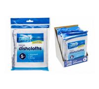 Pack Of 5 Duzzit Premium Large White Dishcloth