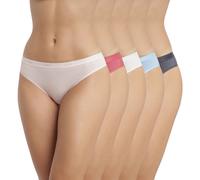 Pack of 5 EcoDim Les Pockets Knickers in Cotton Pink+Beige+Blue+Grey
