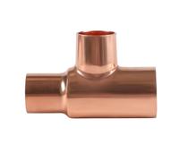 (Pack of 5) EFIELD 1" X 3/4" X 3/4" C X C X C Copper Reducing Tee, LF Copper Plumbing Fittings with Sweat Solder Connection