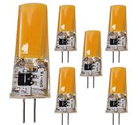 Pack of 5 G4 LED Bulbs, 220 V, 400 lm, 360 ° Beam Angle, G4 Double Needle Socket, (3.5 W, 1 COB lamp Bead, Warm White 2700 K)