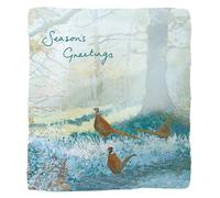 Pack of 5 Glittered Festive Pheasants Marie Curie Charity Christmas Cards