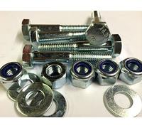 Pack of 5, Grass Topper, Diet Feeder PTO Shaft Shear Bolts with Nyloc Nuts and Washers, M10 x 50mm 10.9 Grade