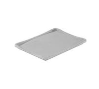 Pack of 5 Grey Basicline 400 x 300mm Drop On Lids for Plastic Euro Stacking Containers, Trays and Boxes