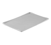 Pack of 5 Grey Basicline 600 x 400mm Drop On Lids for Plastic Euro Stacking Containers, Trays and Boxes