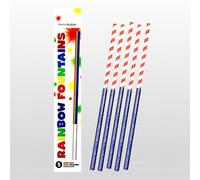 Pack of 5 Handheld Rainbow Fountains | Colour Changing 30cm Fountain Wands | Category F1 Fireworks
