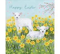 Pack Of 5 Happy Easter Daffodil Delight Artistic Pack Of Easter Greeting Cards