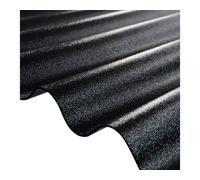 Pack Of 5 - High Impact Corruplast Opaque Black Pvc Corrugated Roofing Sheets 1830mm (6Ft) - Uv Protected