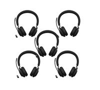 Pack of 5 Jabra Evolve2 65 USB-C Duo MS wireless headsets A pack of 5 Jabra Evolve2 65 Stereo professional wireless headsets with USB-C and Microsoft