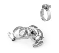 (Pack of 5) KCT 16-25mm Stainless Steel 304 Adjustable Clip Mini Small Fuel Hose Pipe Clamp