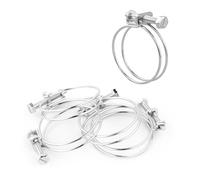 (Pack of 5) KCT 50-55mm Double Wire Adjustable Hose Clips Pipe Screw Clamps
