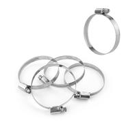 (Pack of 5) KCT 50-70mm Stainless Steel 304 Adjustable Clip Dish Washing Machine Hose Pipe Clamp