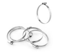 (Pack of 5) KCT 70-90mm Stainless Steel 304 Adjustable Clip Dish Washing Machine Hose Pipe Clamp
