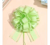 Pack of 5 Large Gift Bow, Pull Bows, Decorative Bow, Gift Bow, Gift Ribbon, Decorative Bow, Gift Ribbons, Pull Bows, for DIY Crafts, Gift Wrapping, Wedding, Birthday, Light Green
