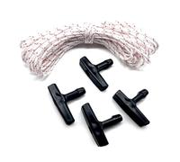 Pack of 5 Lawns Cable Pulley Recoil Starter Rope Lawnmower 1M 4.0mm with Handle Pull Cord with Handle